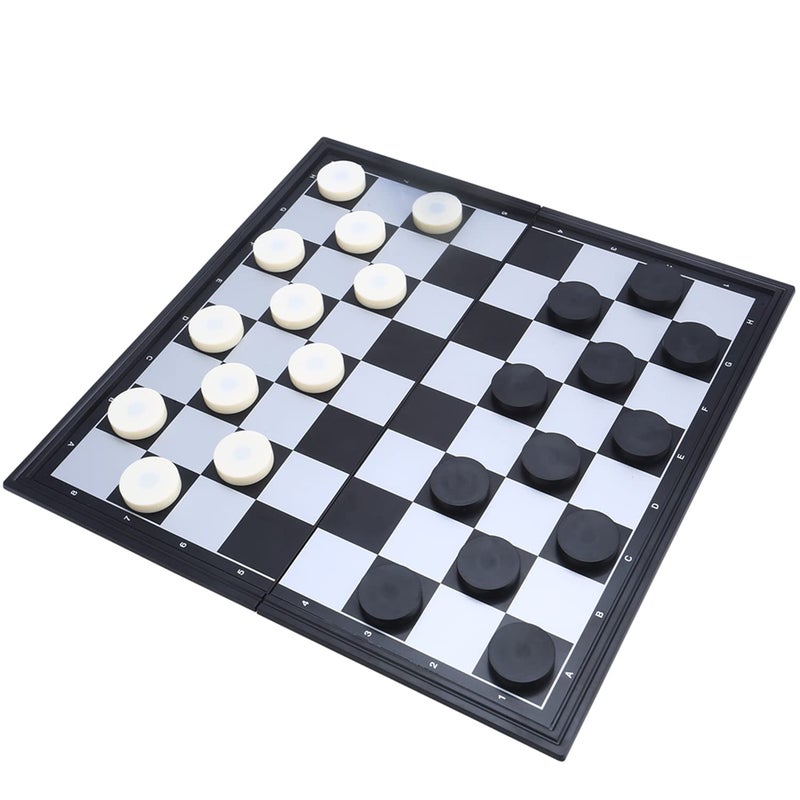 QuadPro 3 in 1 Magnetic Chess Checkers Backgammon Board Game Set with 12.5 Inch Folding Board Travel Games for Kids and Adults (Chess: Gold & Silver) - Image 4